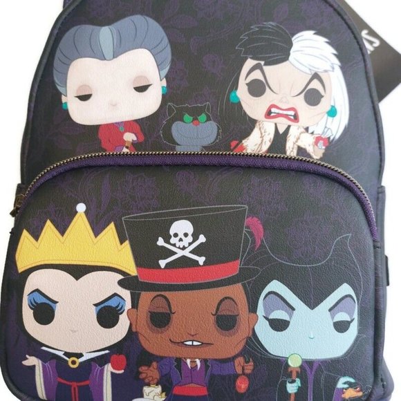 Funko Pop Disney MINI Backpack VILLAINS Purple Multi-Color 11" x 9" Ages 8+ - Picture 2 of 6